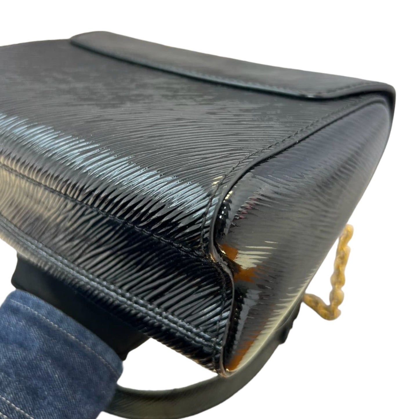 Louis-Vuitton Electric Epi Twist Shoulder Bag PM Black GHW