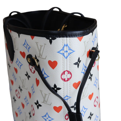 Louis-Vuitton Game On Neverfull MM White GHW