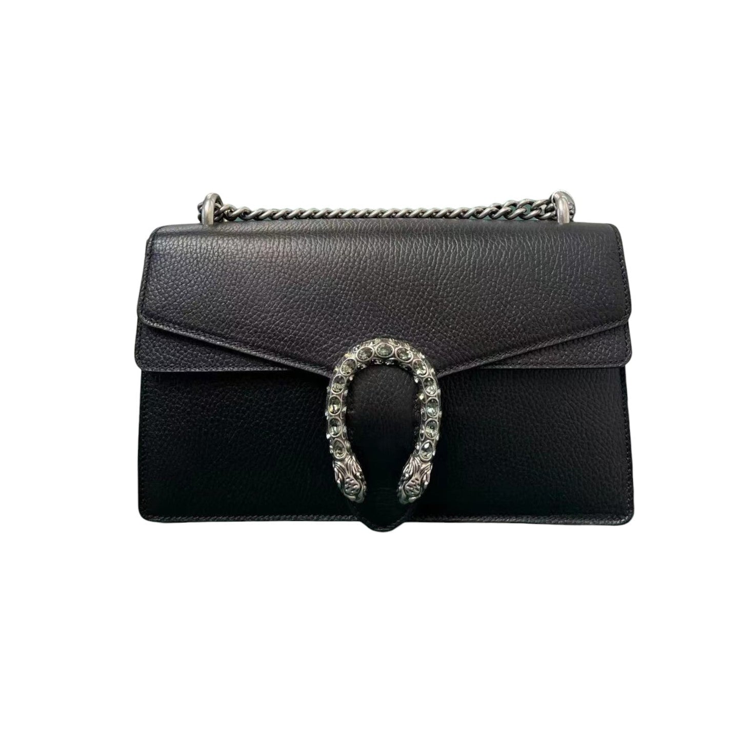 Gucci Dionysus Small Shoulder Pebbled Calfskin Black SHW