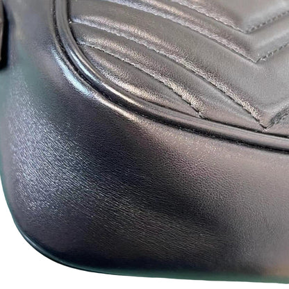 Gucci GG Marmont Camera Bag Shoulder Small Calfskin Black GHW