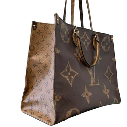 Louis-Vuitton On the go GM Reverse Large Brown GHW