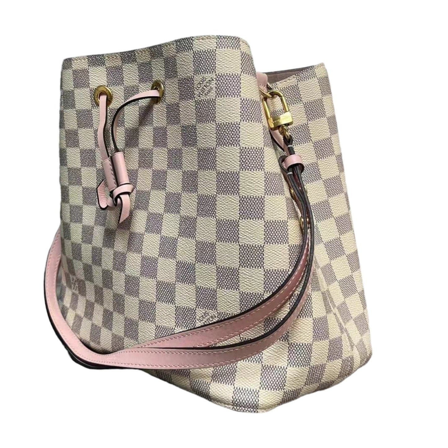 Louis-Vuitton Neonoe MM Damier Azur Eau De Rose GHW