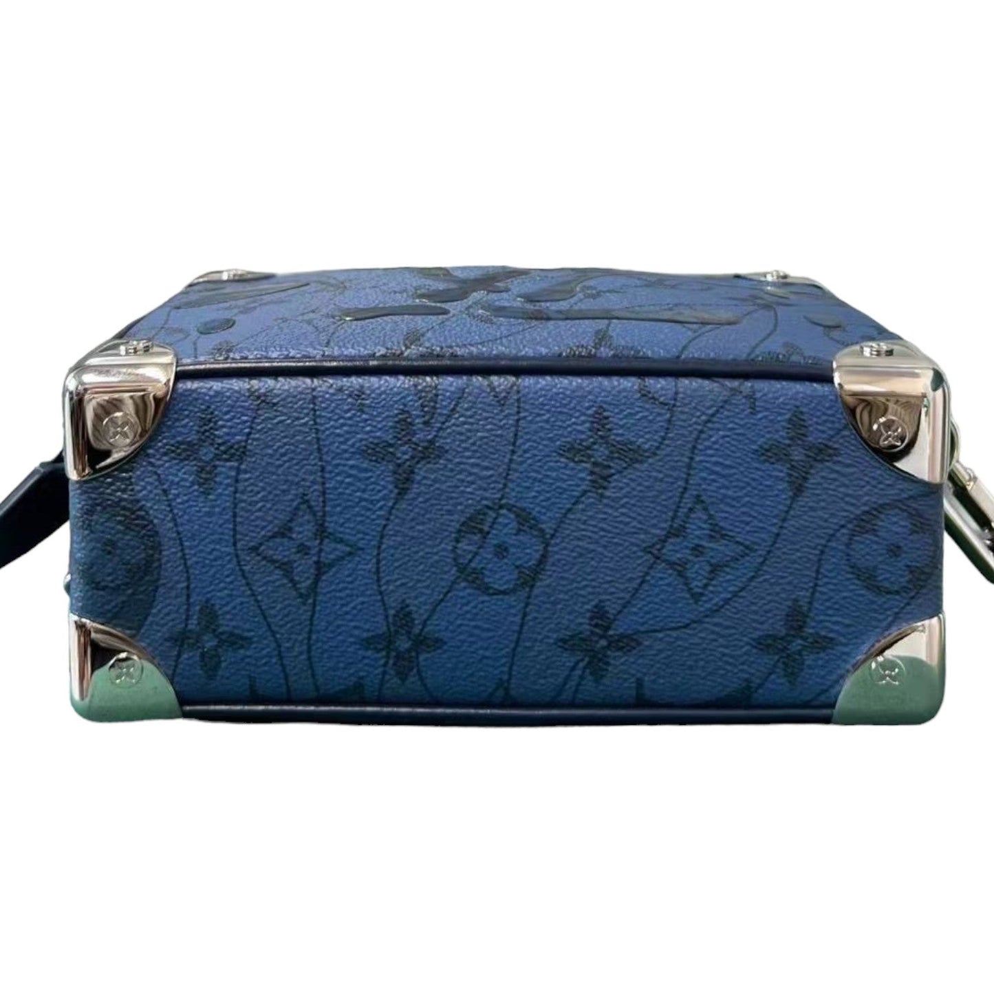 Louis-Vuitton Soft Trunk Mini Cowhide Monogram Denim Blue SHW