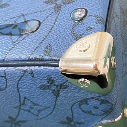 Louis-Vuitton Soft Trunk Mini Cowhide Monogram Denim Blue SHW