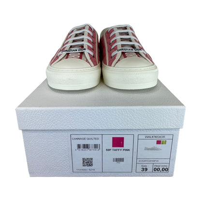 Walk 'N' Dior Sneakers Cannage Canvas Pink Size 39