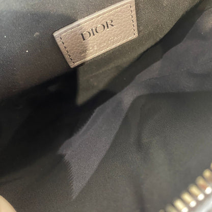 Men's Saddle Bag Grained Calfskin Grey SHW