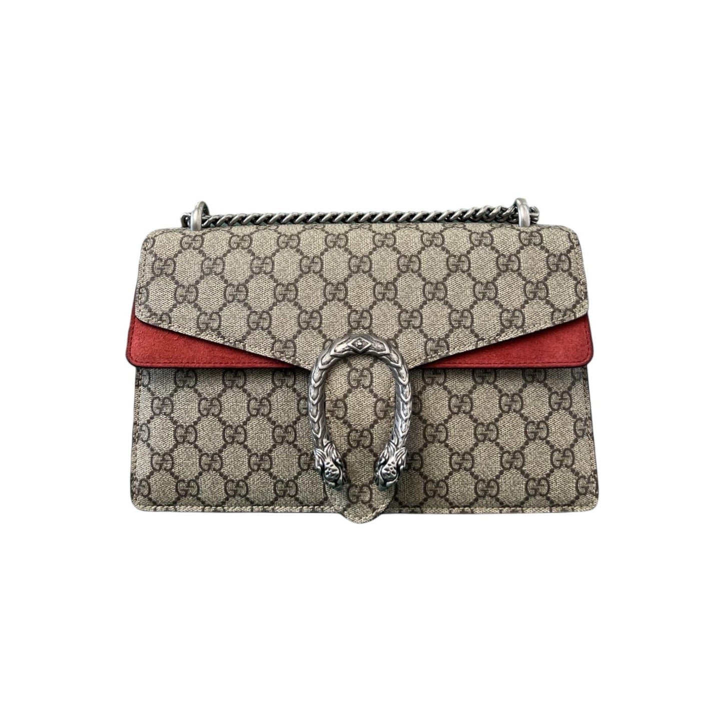 Gucci Dionysus Small GG Supreme Monogram Shoulder Taupe RHW