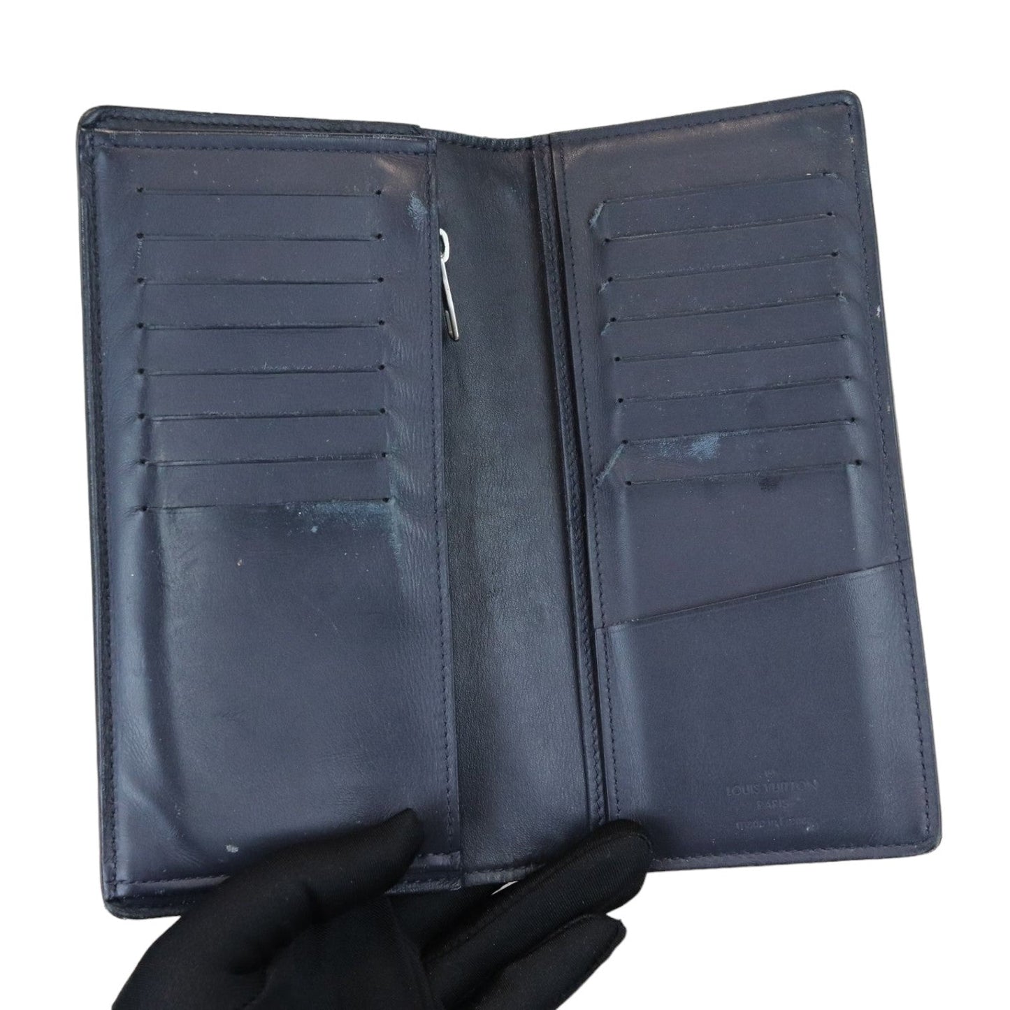 Louis-Vuitton Infini Brazza Men's Wallet Damier Navy