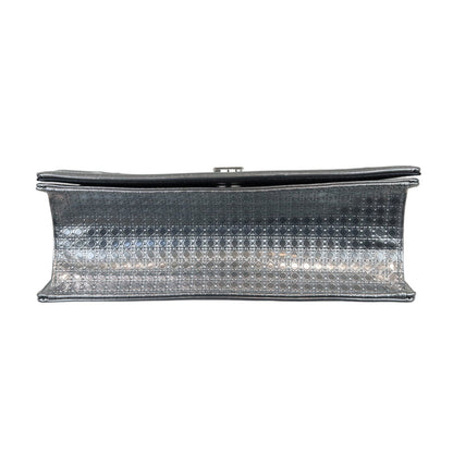 Diorama Flap Medium Metallic Patent Silver SHW