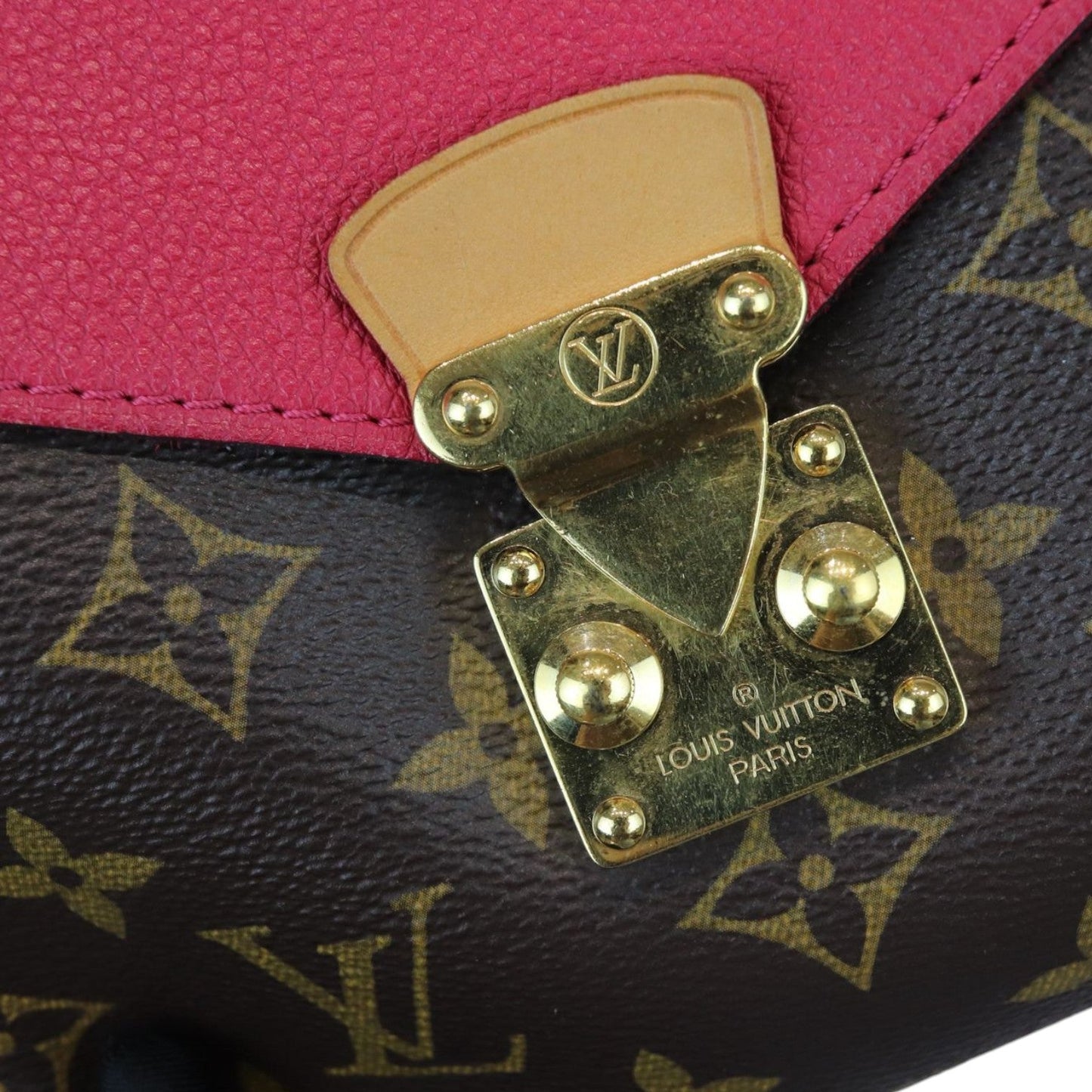 Louis-Vuitton Pallas Chain Flap Monogram Red GHW