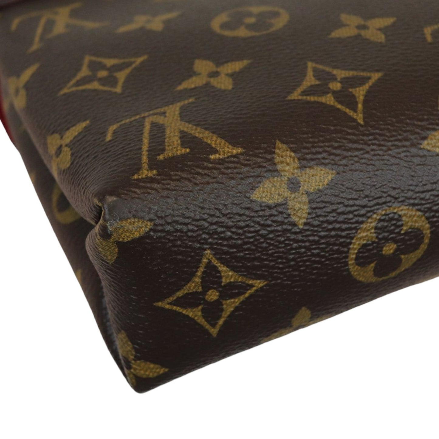 Louis-Vuitton Pallas Chain Flap Monogram Red GHW