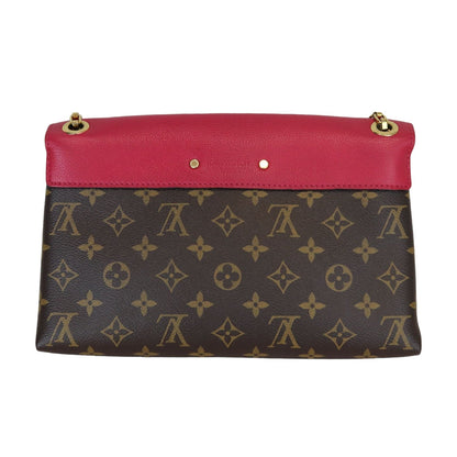 Louis-Vuitton Pallas Chain Flap Monogram Red GHW