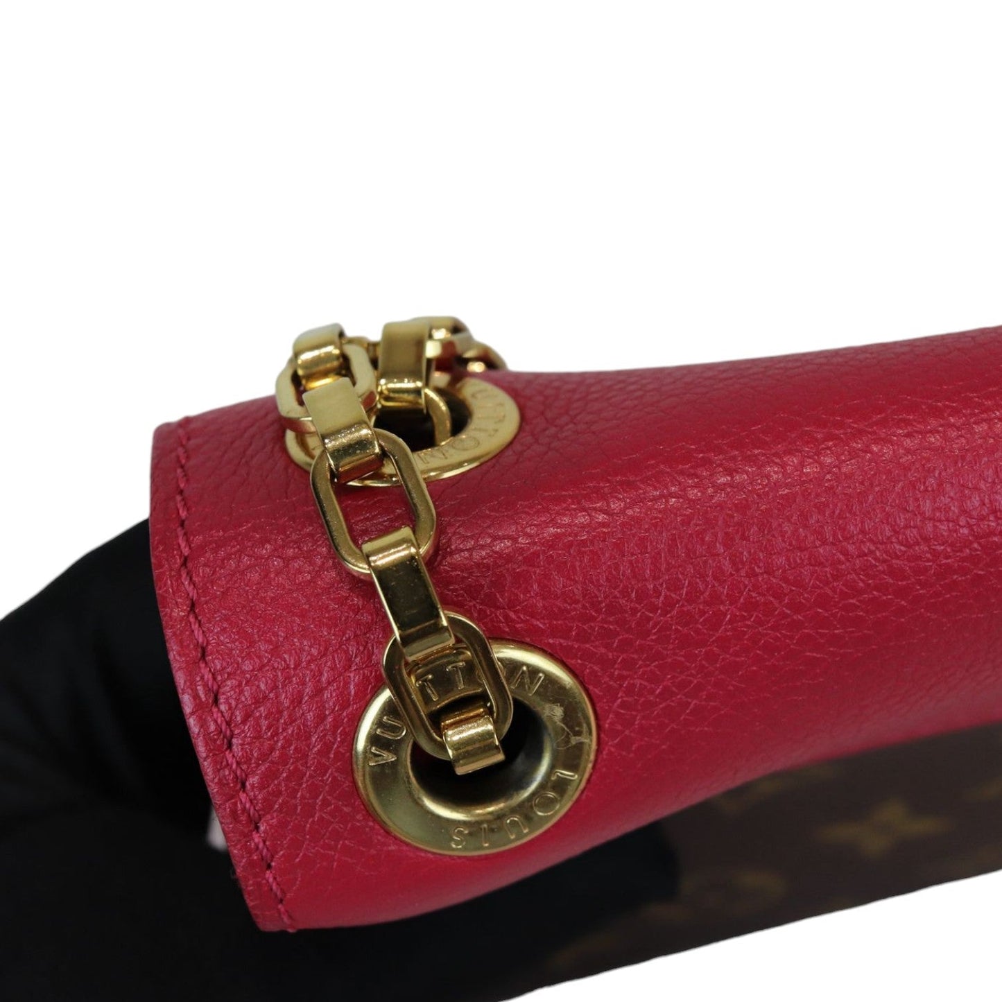 Louis-Vuitton Pallas Chain Flap Monogram Red GHW