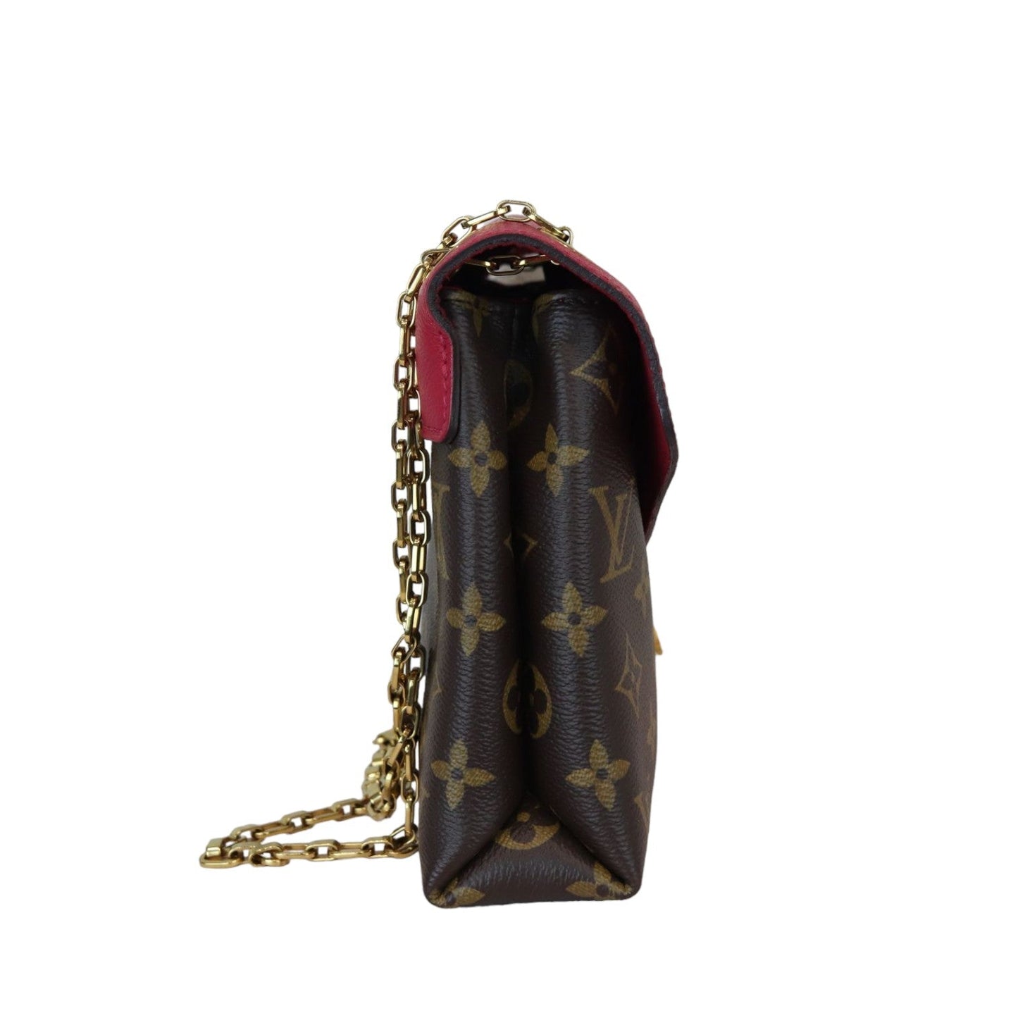 Louis-Vuitton Pallas Chain Flap Monogram Red GHW