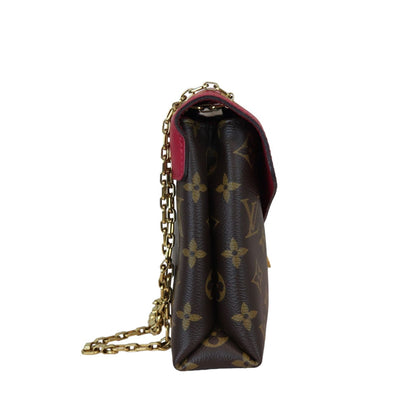 Louis-Vuitton Pallas Chain Flap Monogram Red GHW