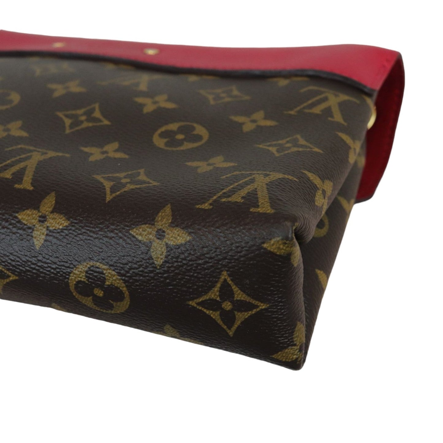Louis-Vuitton Pallas Chain Flap Monogram Red GHW