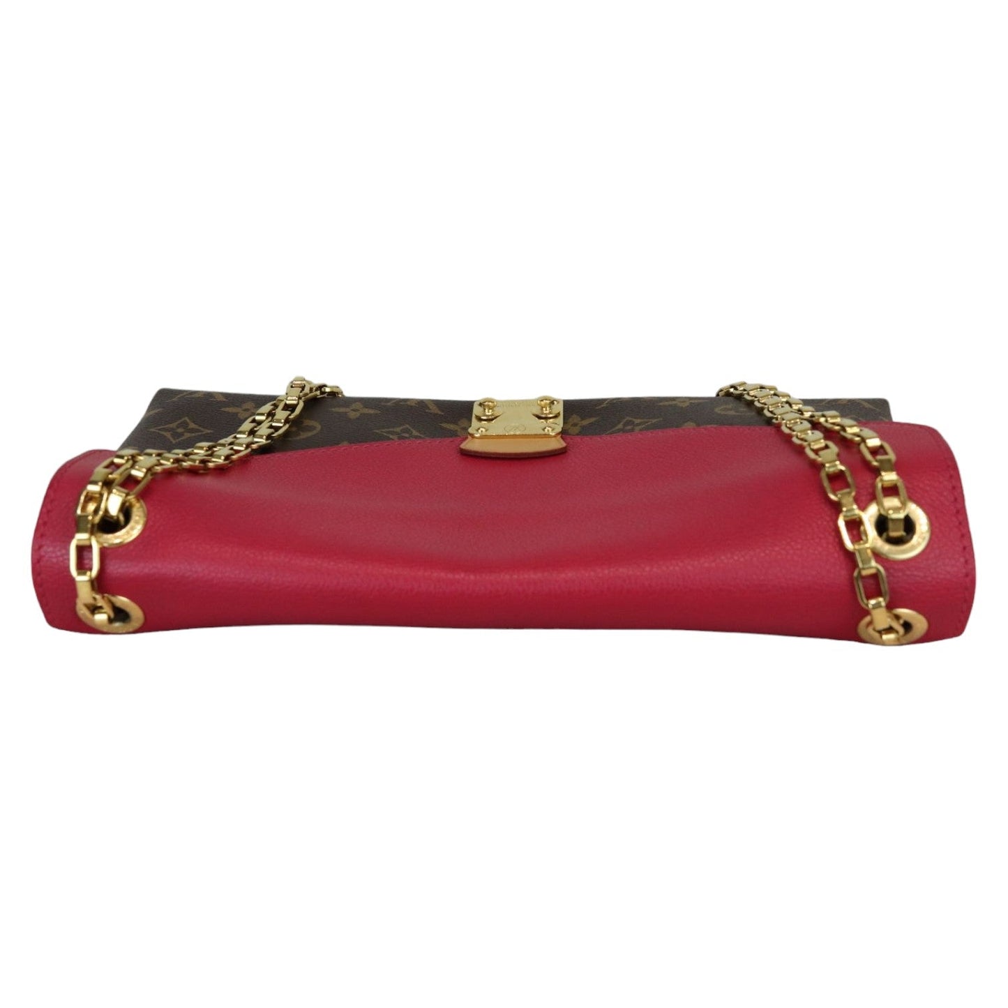 Louis-Vuitton Pallas Chain Flap Monogram Red GHW