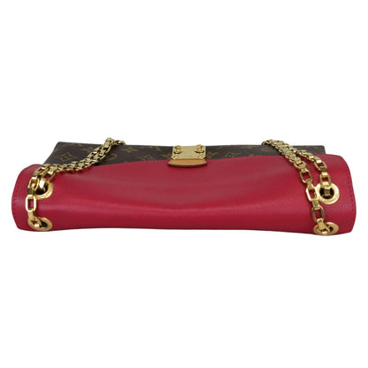 Louis-Vuitton Pallas Chain Flap Monogram Red GHW