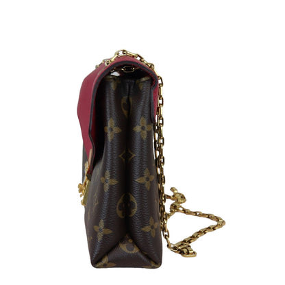 Louis-Vuitton Pallas Chain Flap Monogram Red GHW