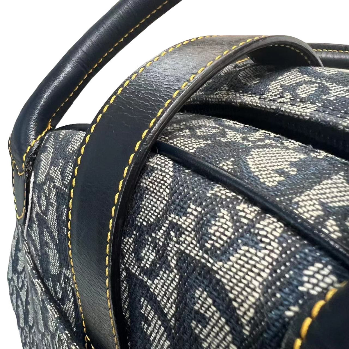 Double Saddle Bowler Monogram Canvas Navy Blue GHW
