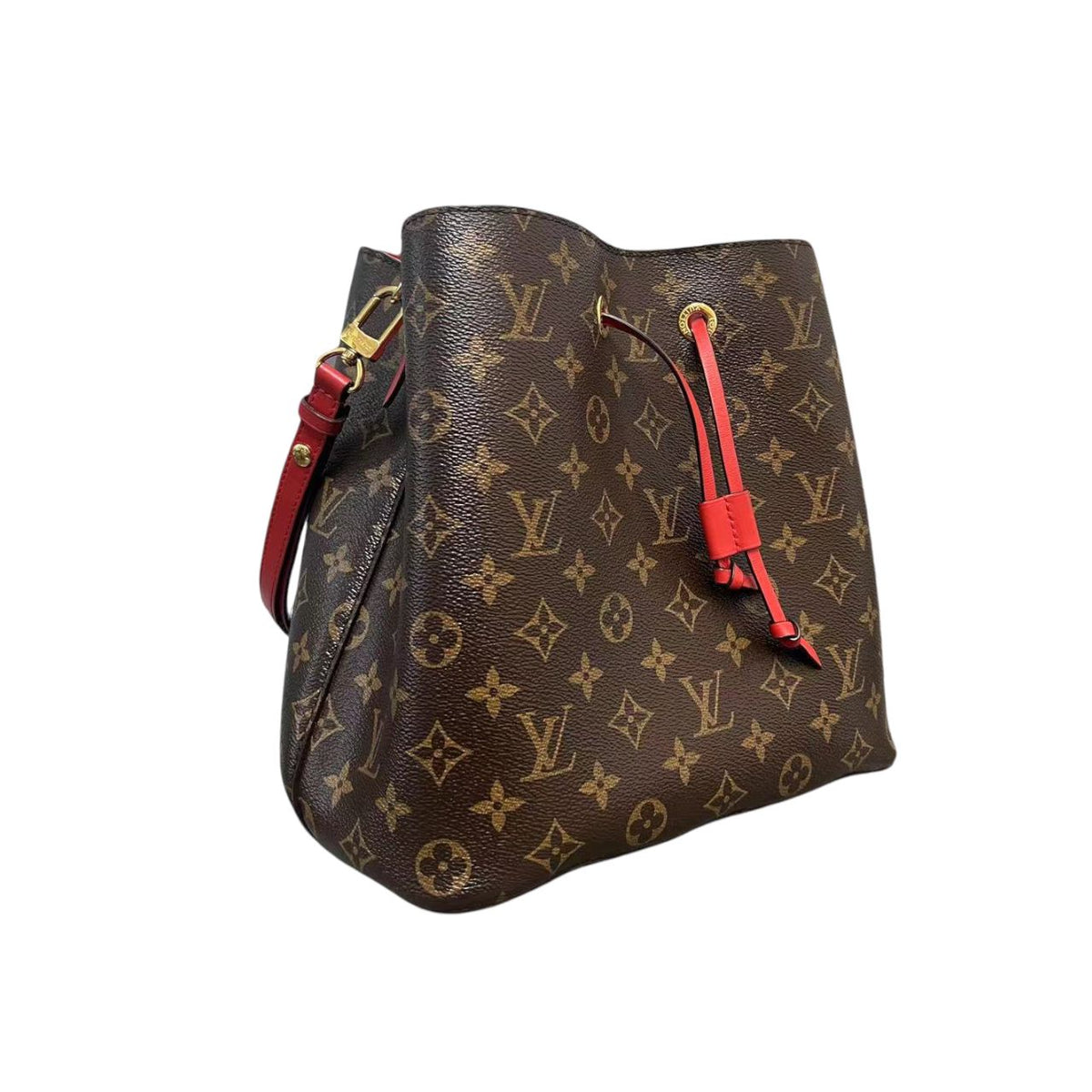 Louis-Vuitton Neonoe MM Monogram Coquelicot Red GHW