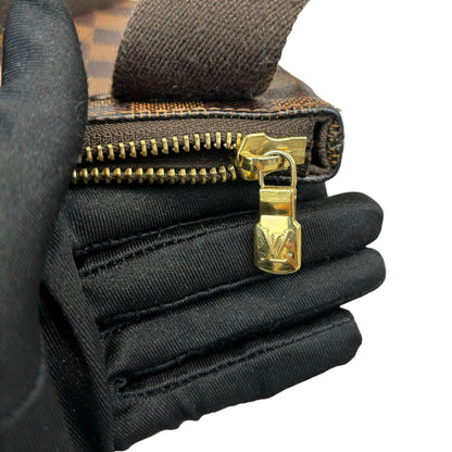 Louis-Vuitton Brooklyn Flat Pochette Damier Ebene Brown GHW