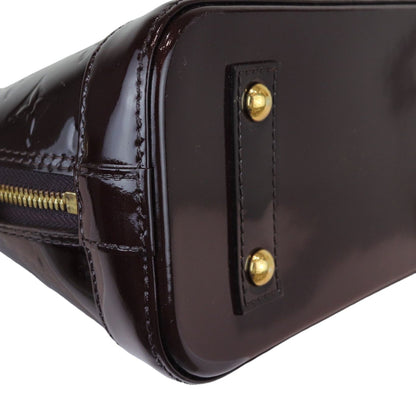 Louis-Vuitton Alma BB Vernis Patent Amarante GHW