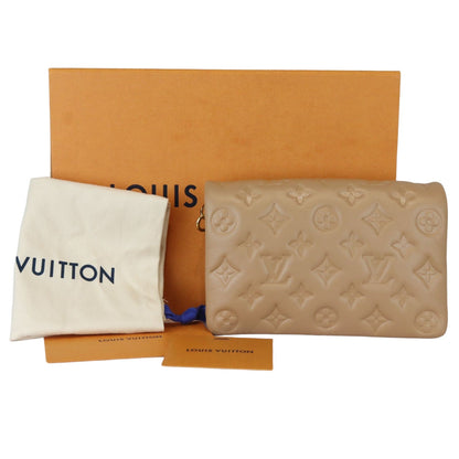 Louis-Vuitton Coussin Pochette Lambskin Embossed Monogram Camel GHW