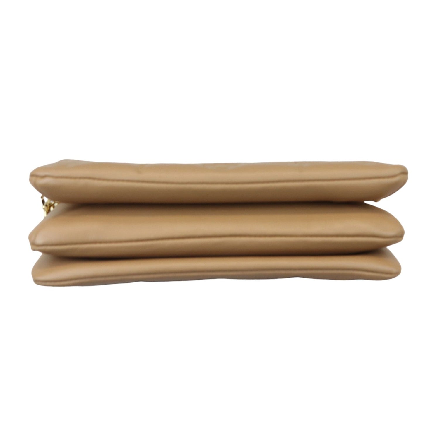 Louis-Vuitton Coussin Pochette Lambskin Embossed Monogram Camel GHW