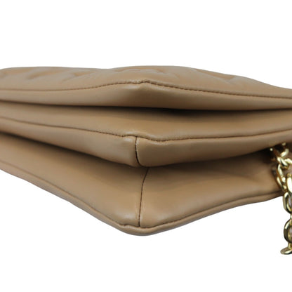 Louis-Vuitton Coussin Pochette Lambskin Embossed Monogram Camel GHW