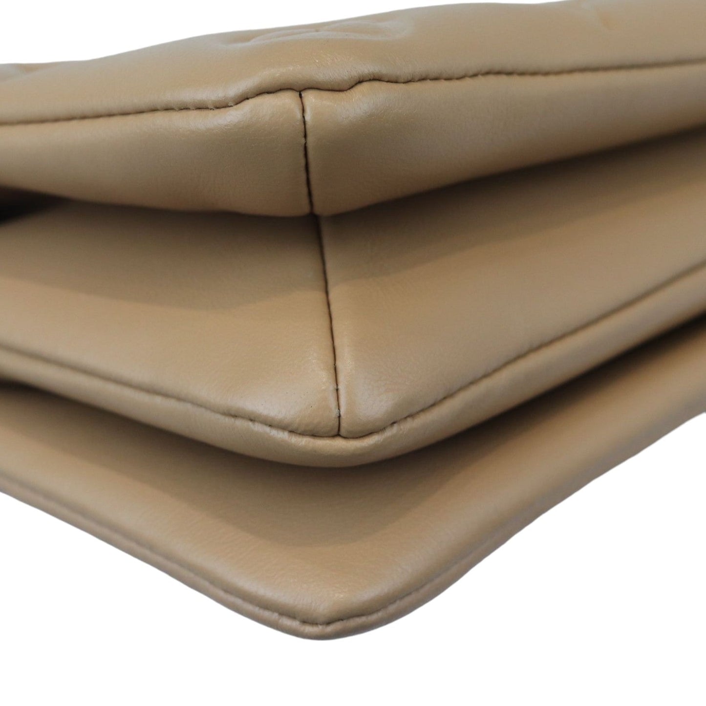 Louis-Vuitton Coussin Pochette Lambskin Embossed Monogram Camel GHW