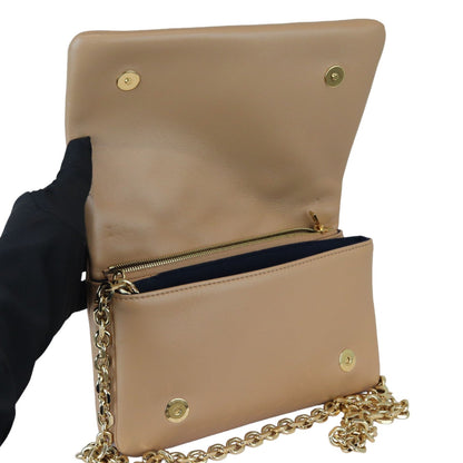 Louis-Vuitton Coussin Pochette Lambskin Embossed Monogram Camel GHW