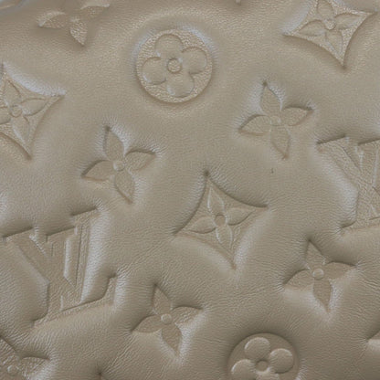 Louis-Vuitton Coussin Pochette Lambskin Embossed Monogram Camel GHW