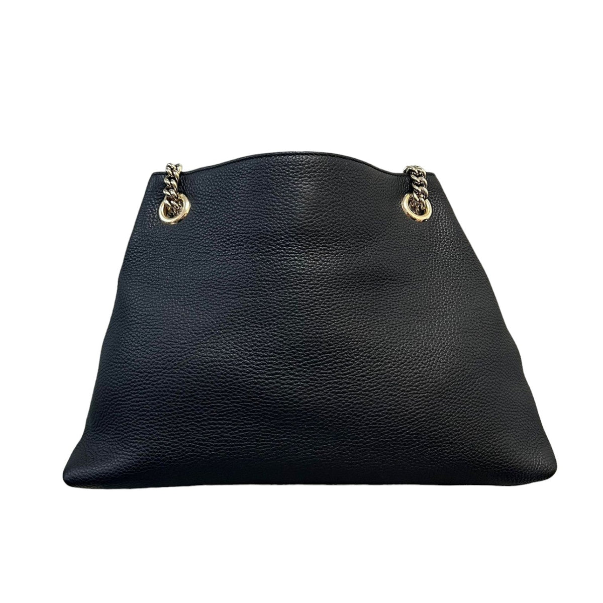 Gucci Soho Chain Shoulder Medium Pebbled Calfskin Black GHW