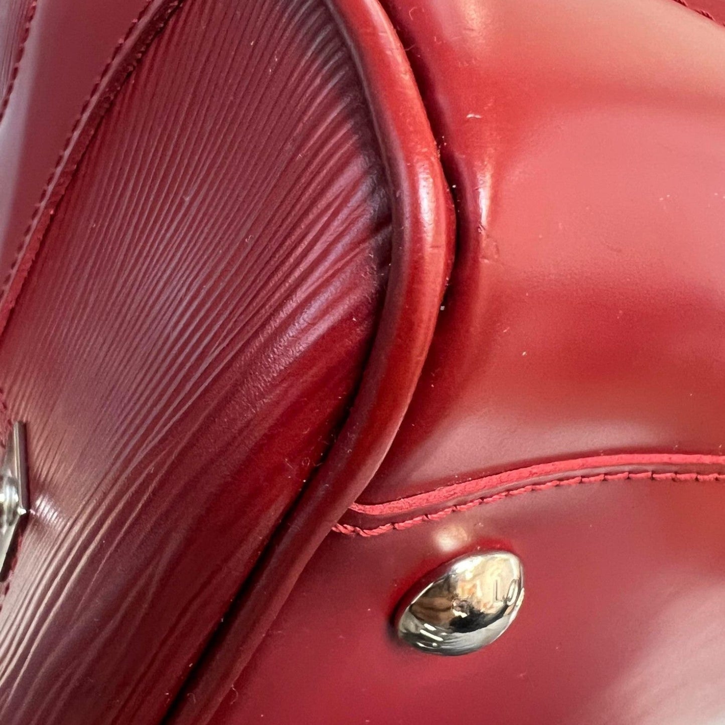 Louis-Vuitton Bowling Montaigne GM Epi Red SHW