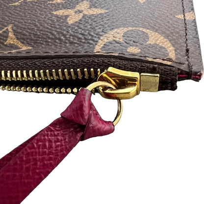 Louis-Vuitton Chain Wallet Monogram Pochette Felicie Brown GHW