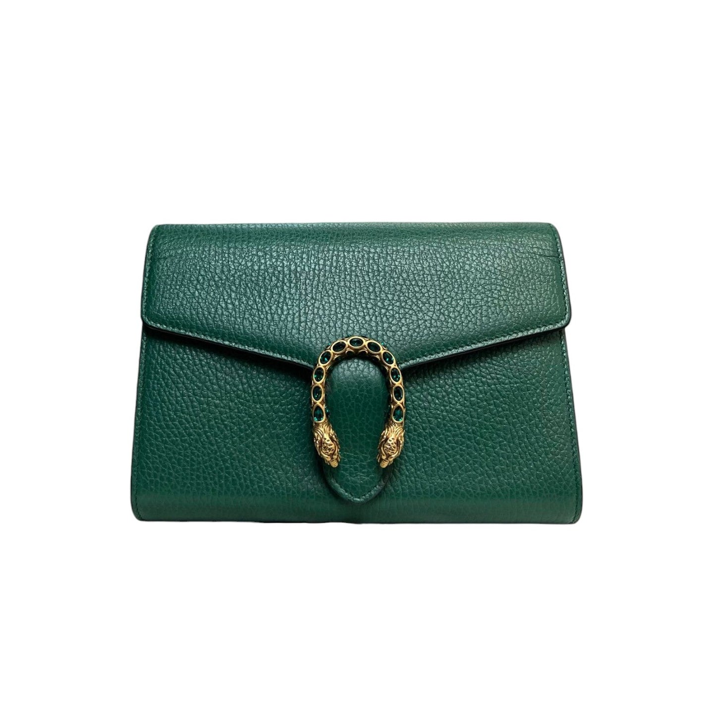 Gucci Dionysus Chain Wallet Calfskin Mini Green MHW
