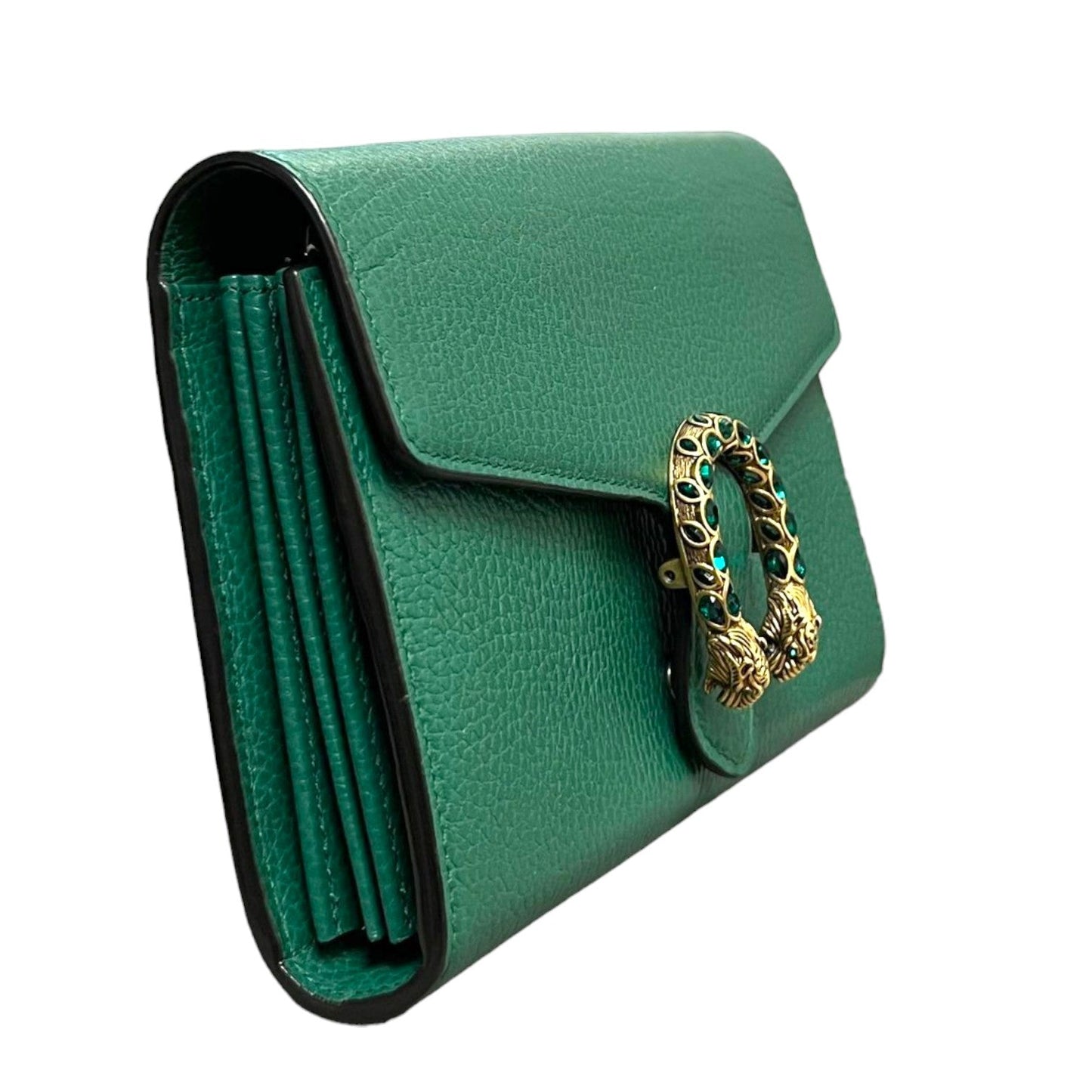Gucci Dionysus Chain Wallet Calfskin Mini Green MHW