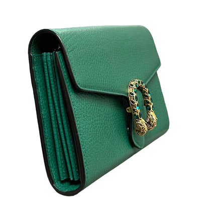 Gucci Dionysus Chain Wallet Calfskin Mini Green MHW