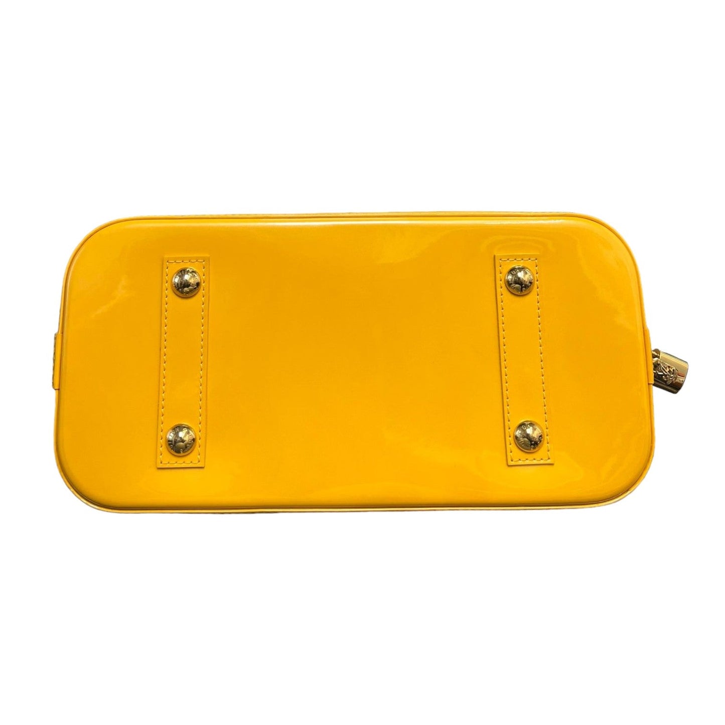 Louis-Vuitton Alma PM Vernis Patent Sunflower Yellow GHW
