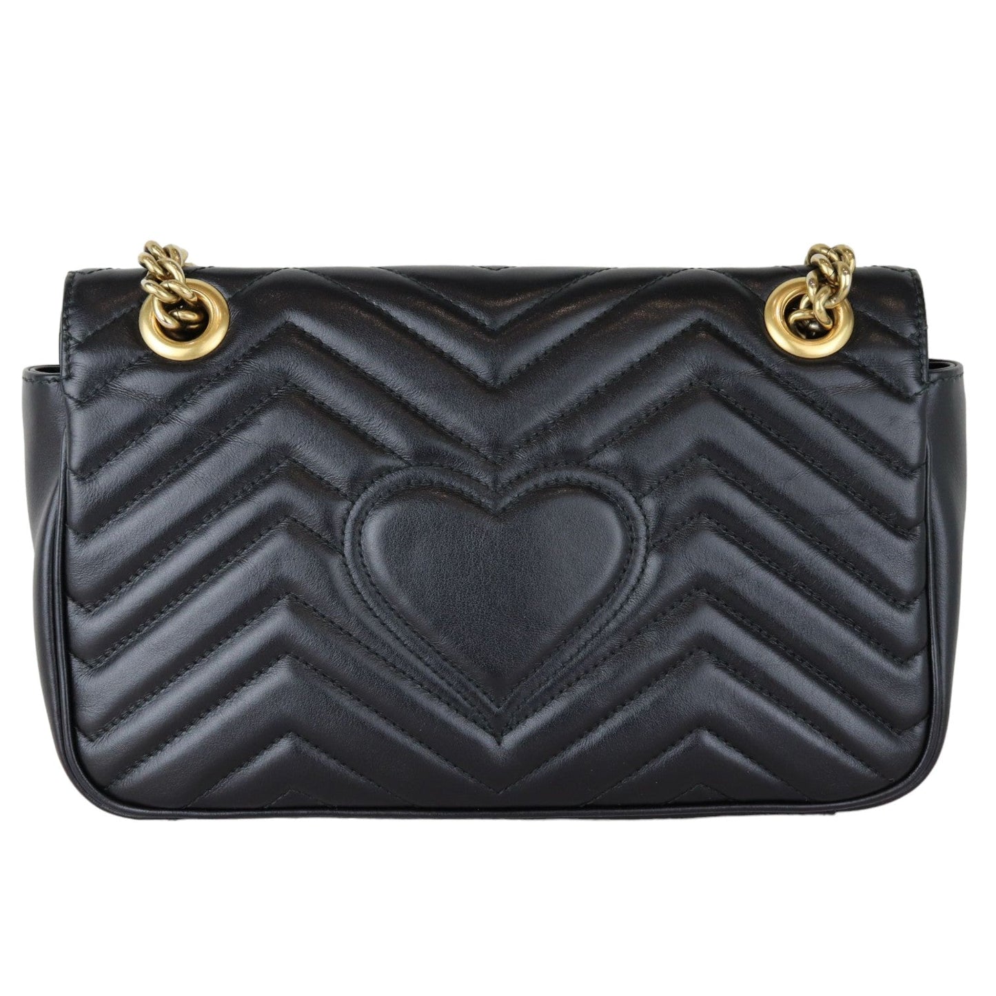 Gucci GG Marmont Shoulder Calfskin Matelasse Black GHW