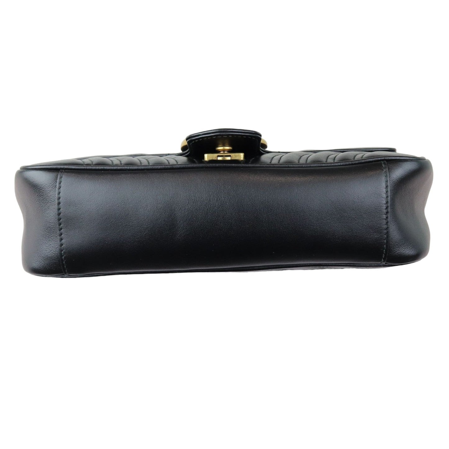 Gucci GG Marmont Shoulder Calfskin Matelasse Black GHW