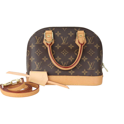 Louis-Vuitton Alma BB Monogram Canvas Brown GHW