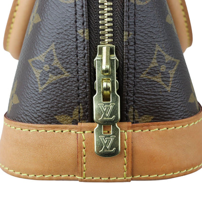 Louis-Vuitton Alma BB Monogram Canvas Brown GHW
