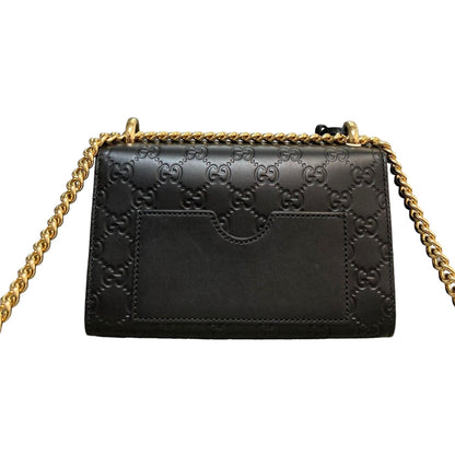 Gucci Padlock Shoulder Bag Small Guccissima Black GHW