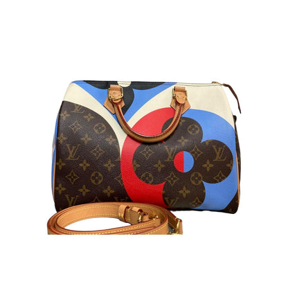 Louis-Vuitton Game on Speedy Bandouliere 30 Monogram Brown GHW