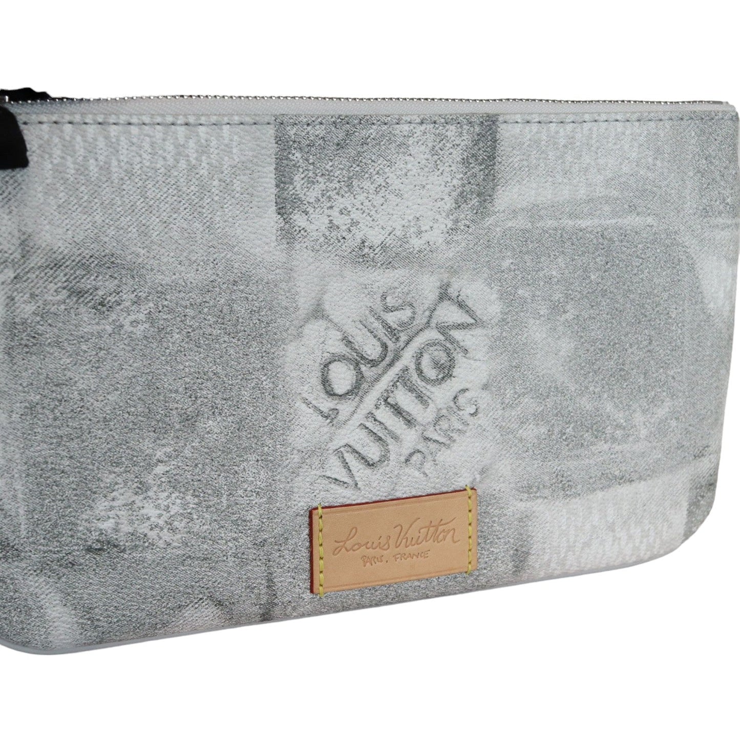 Louis-Vuitton Pouch Bag Set Damier Salt Stone Grey SHW