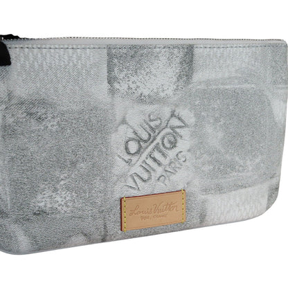 Louis-Vuitton Pouch Bag Set Damier Salt Stone Grey SHW