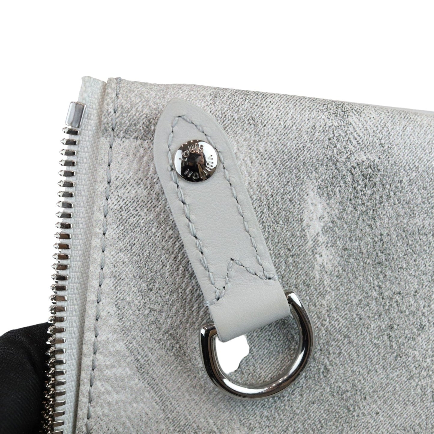 Louis-Vuitton Pouch Bag Set Damier Salt Stone Grey SHW