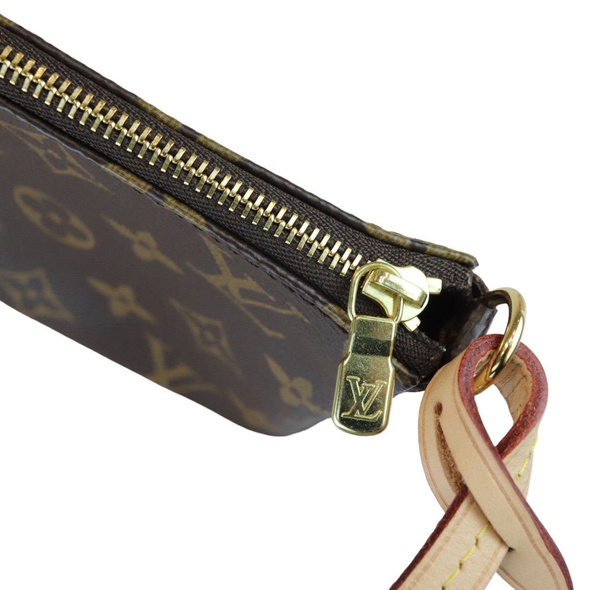 Louis-Vuitton Pochette Accessories Monogram Canvas Brown GHW
